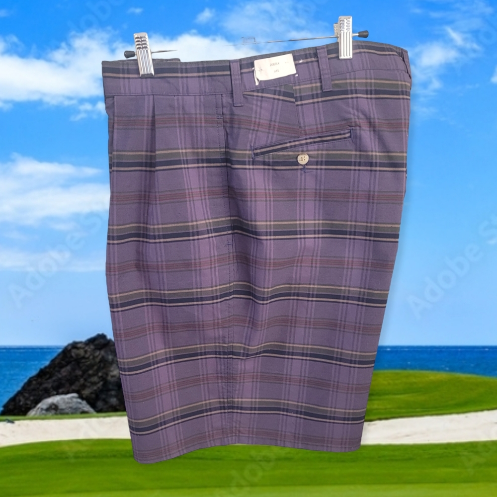 80s Purple Plaid Shorts